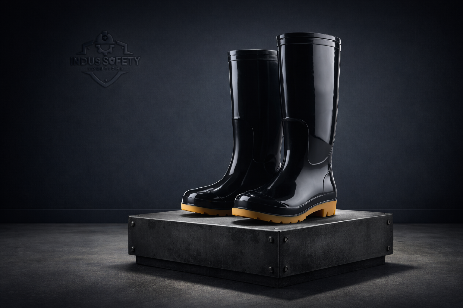 Protecto Rubber Gum Boots – Slip-Resistant Waterproof Industrial Work Boots Pakistan