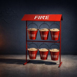 Fire Buckets with Stand – 6 Bucket Fire Safety Set